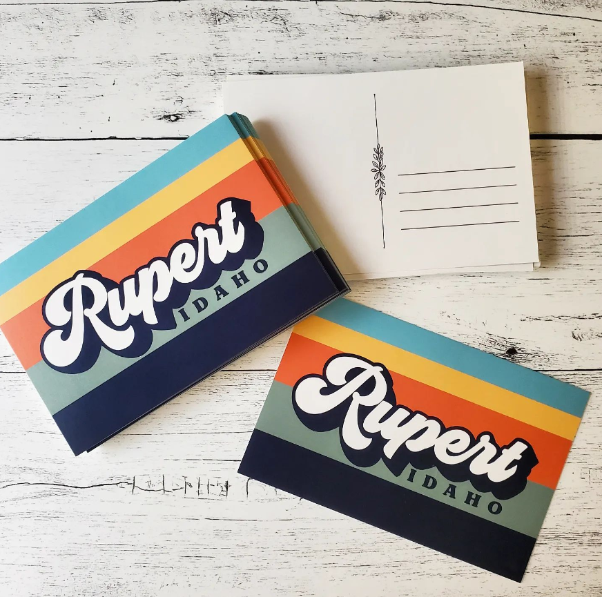 Mad River - Wholesale Postcard - Retro Postcard with your custom City or State (any text)0