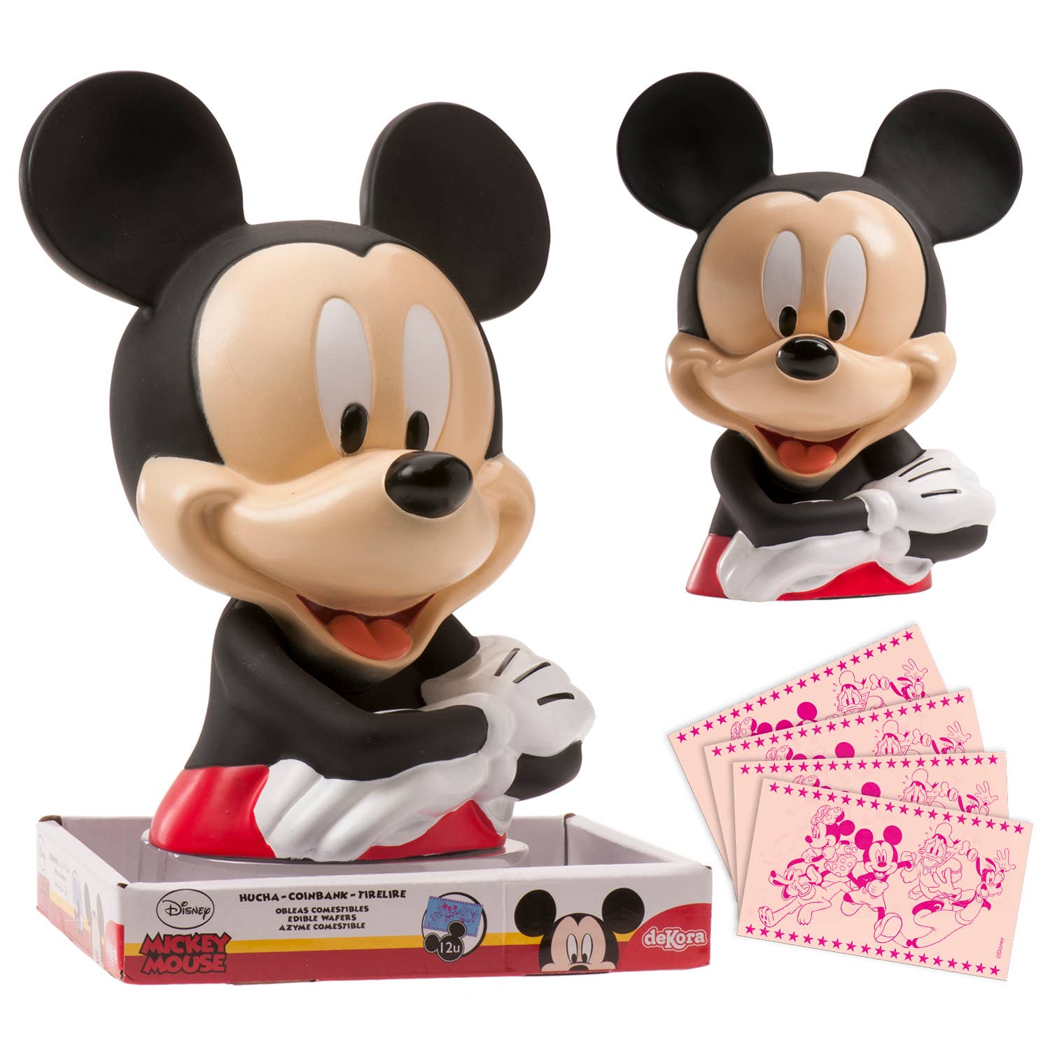 dekora - Wholesale Decorative Figurine - MICKEY MONEY BOX WITH WAFER BANKNOTES 10GR5