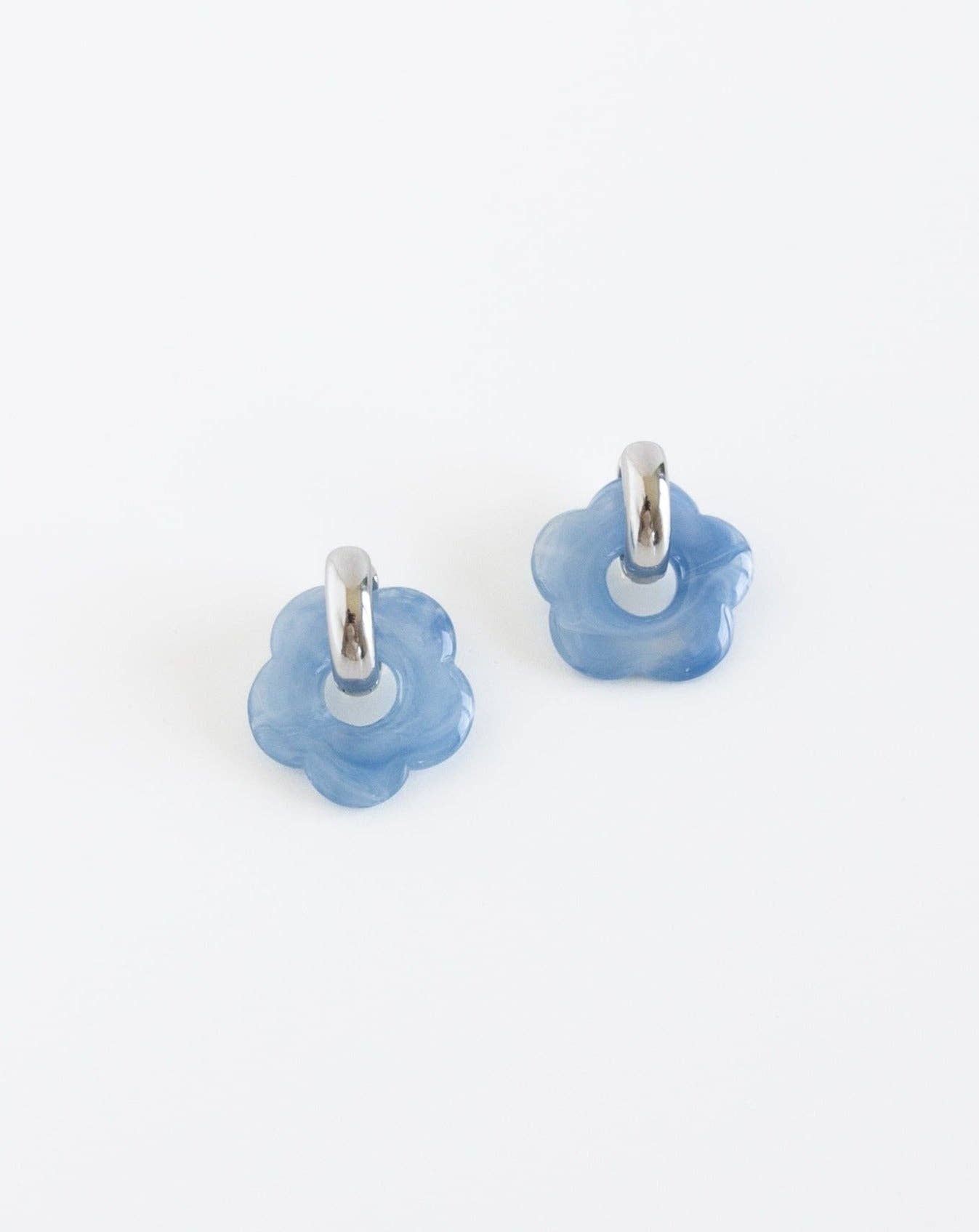 LYHO - Wholesale Huggie Earrings - Glassy Daisy Earrings | Handmade clay jewelry | LYHO13