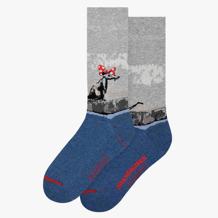 Grey The world's most famous Graffiti - Polka Dot Rat for wholesale on Faire