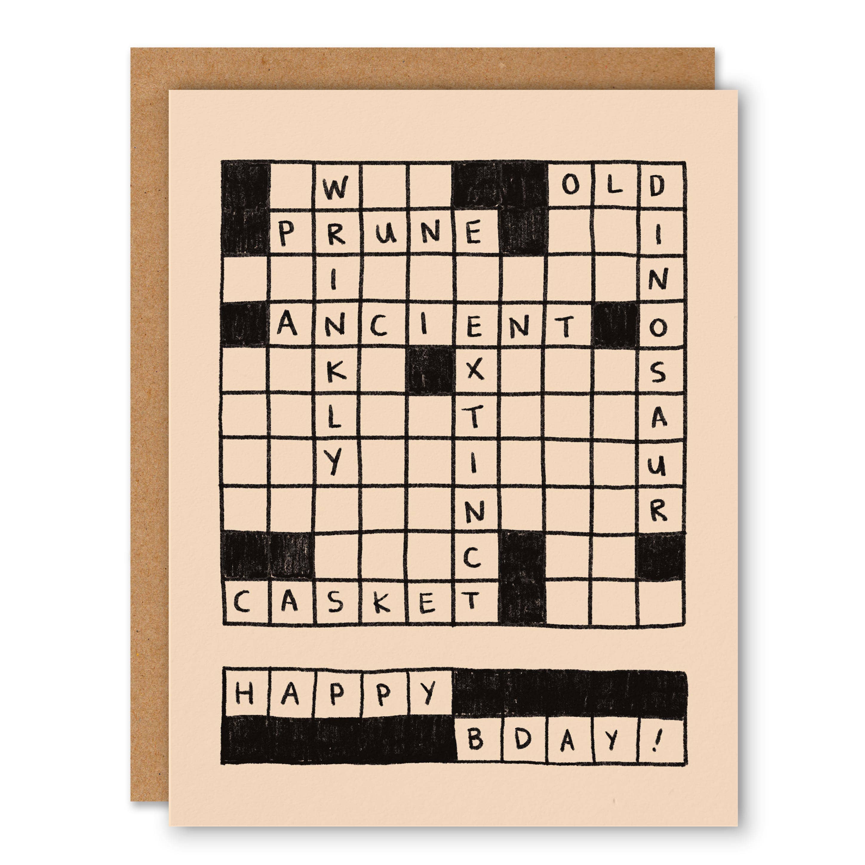 Badger & Burke - Wholesale Birthday Card - Crossword Birthday - Greeting Card0