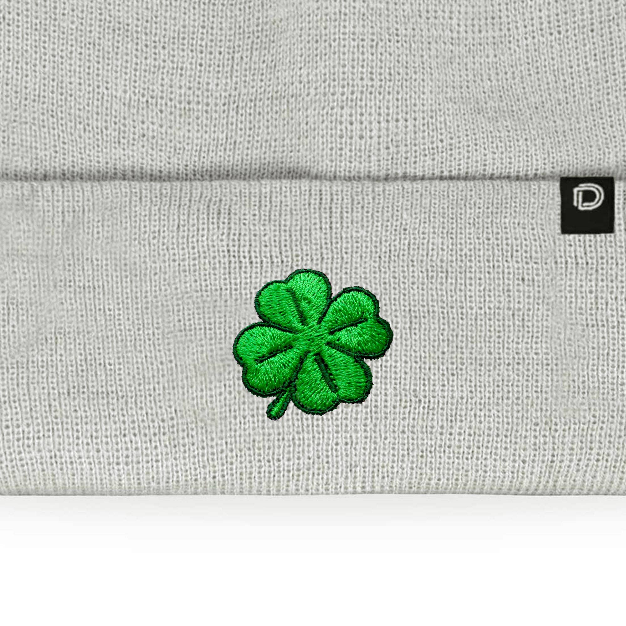 Dalix - Wholesale Beanie - Women's - Dalix Embroidered Clover Beanie Cap Cuffed Knit Hat Women24