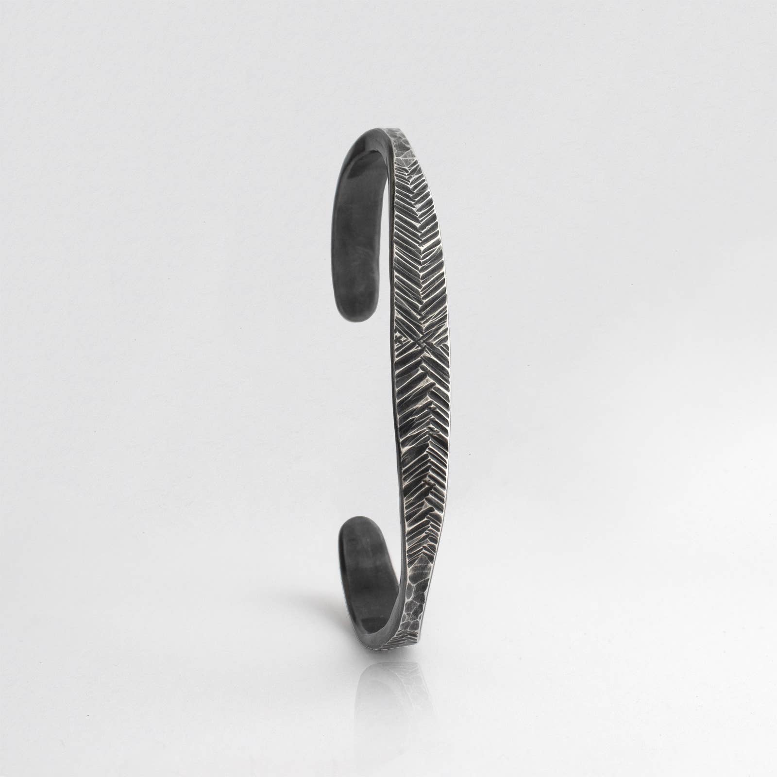 DMG Designs - Wholesale Cuff Bracelet - Forged Feather Cuff | Sterling Silver3