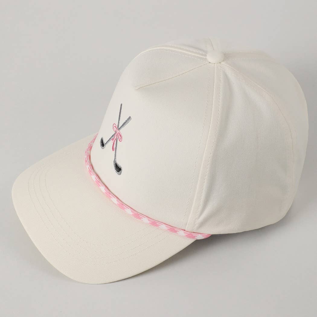 Fashion City – Engroshandel Trucker hat - Unisex – Fashion City kasket med golfkøller og broderet sløjfe7