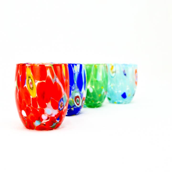 Via Graceffo - Wholesale Shot Glass - Contemporary Shot Glasses, Set of 4, Murano Glass