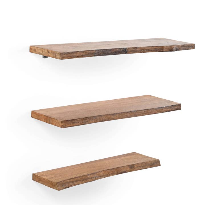 Premium Natural Wood Floating Shelves – Set of 3 für den Großhandel von iAnanas