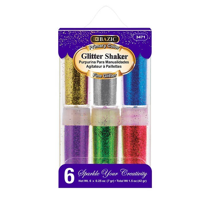 7g Primary Color Glitter Shaker for wholesale by Luna Office Supply - Everyday Essential