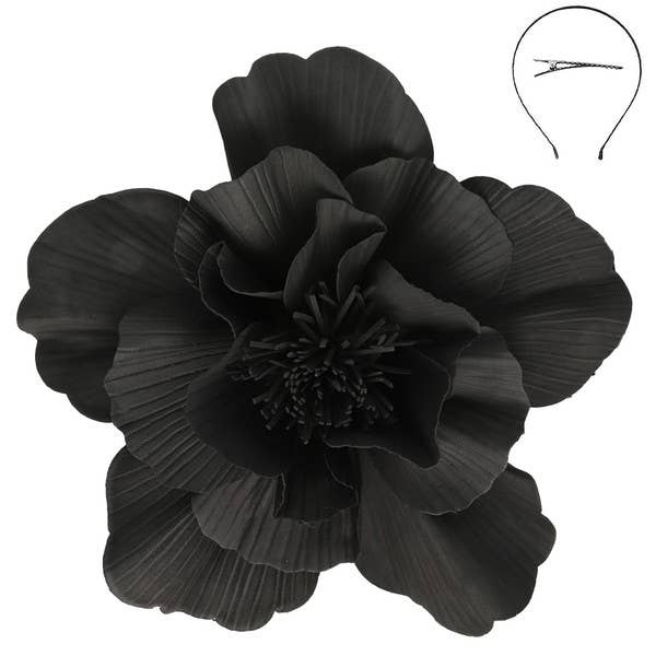 anbfashion – Großhandel Fascinator – Damen – Leichter Camelia-Blumen Fascinator mit Haarklammer und Haarreif FLW30861