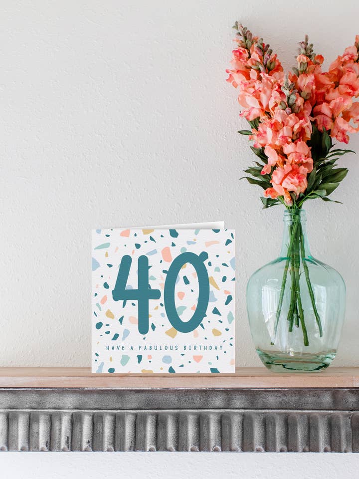 40 Tenha um Aniversário Fabuloso | Cartão de 40º Aniversário por atacado de KDee Designs