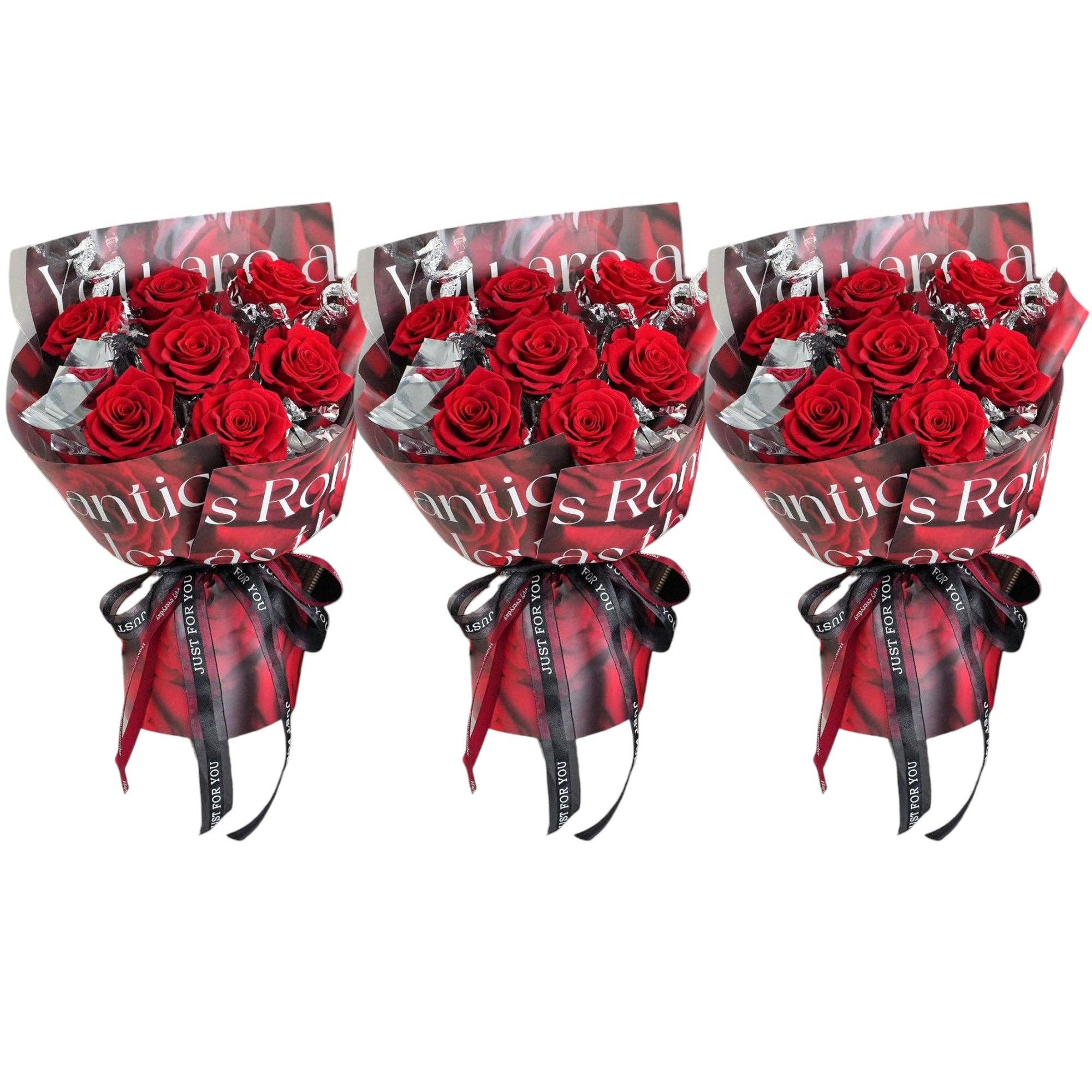 Red Rose Artificial Flower Bouquet FN022 (1PC) for wholesale on Faire2