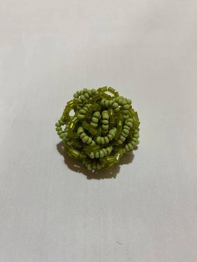 Bijondo - Wholesale Cocktail/Statement Ring - Elegant Glass Bead Flower Ring, costume jewelry9