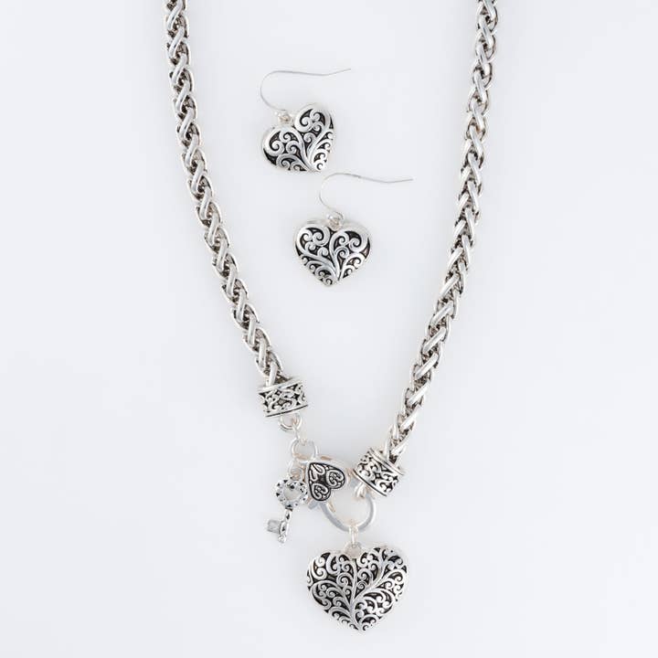 Howard's - Wholesale Jewelry Set - Miah Inspirational Charm Pendant Necklace & Earring Set
