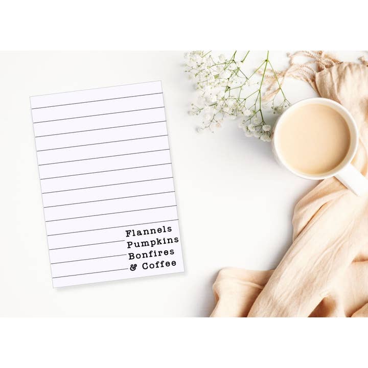 Flannel/Autumn/Pumpkins - Notepads - Stationery - Gifts for wholesale by Wild & Wicked Designs