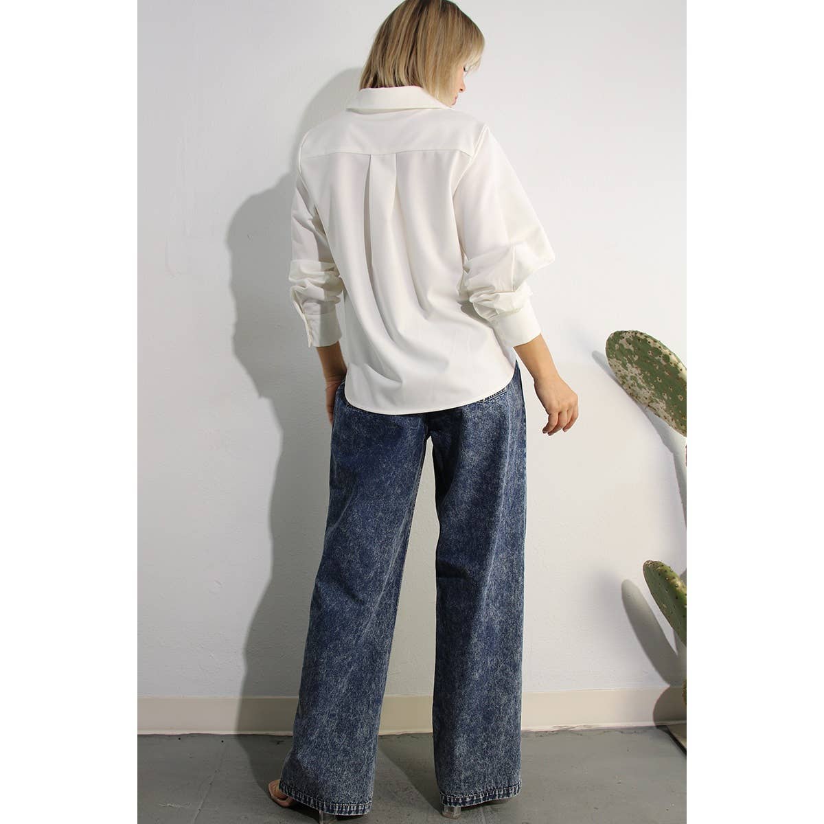 WASHED DENIM SHIRTS JACKEET AND PANTS SET for wholesale on Faire11