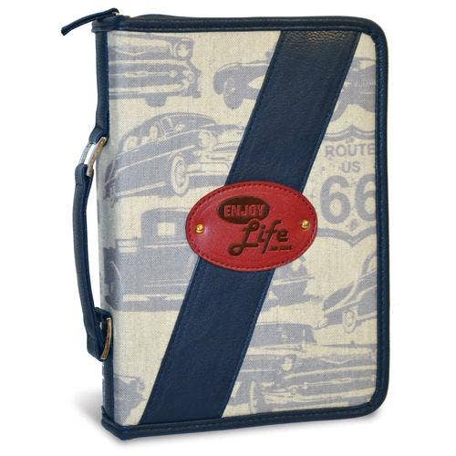 God's Garage: Enjoy Life Canvas Bible Cover for wholesale by Divinity Boutique