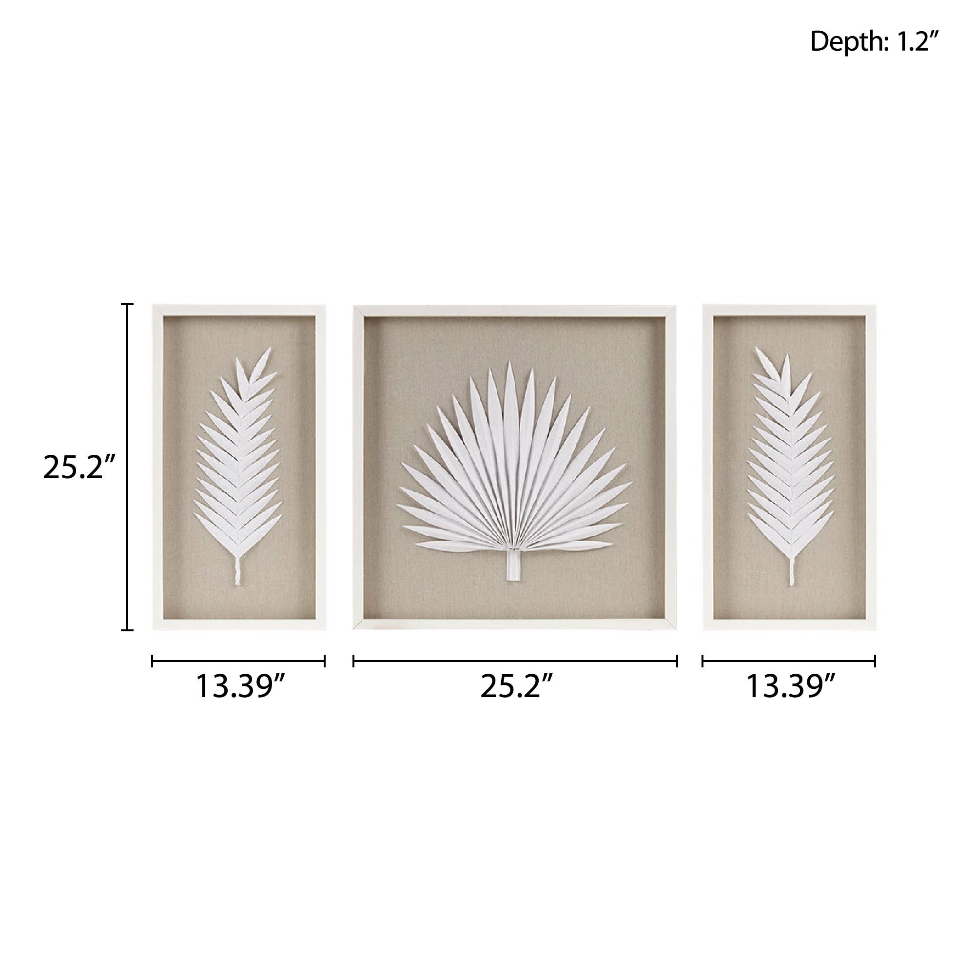 Olliix - Wholesale Gallery Wall Set - Handmade Rice Paper Palm Leaves Wall Decor1