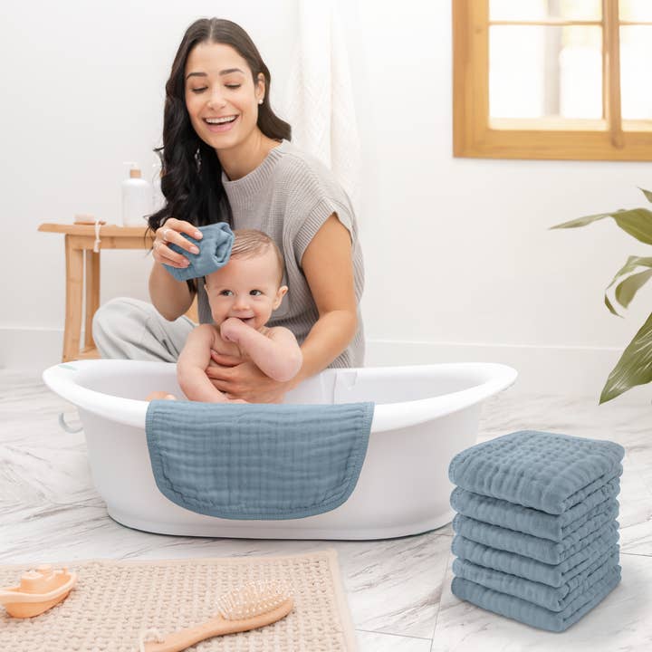 Comfy Cubs - Wholesale Wash cloth – Child & baby - Muslin Baby Washcloths, Soft 10"x10" Cotton by Comfy Cubs79