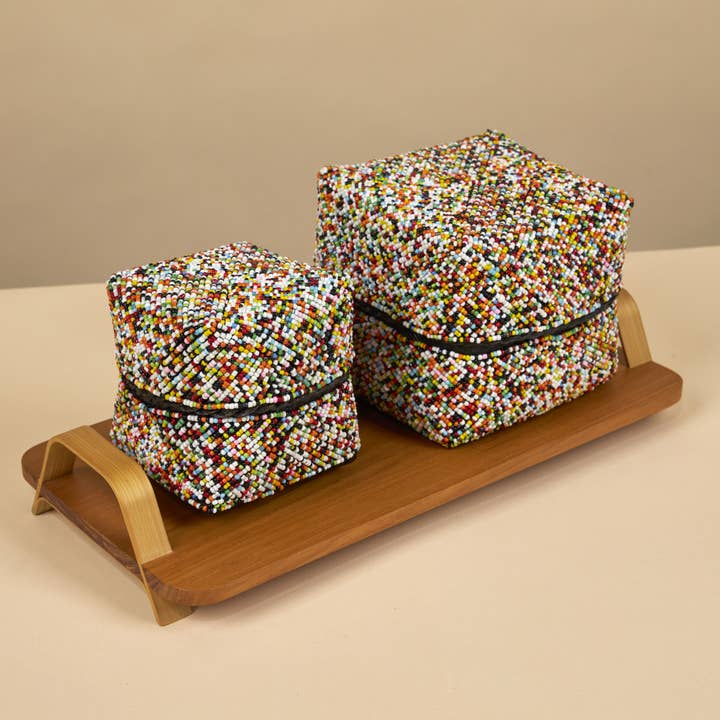 Caixa de armazenamento nano Bali com miçangas coloridas por atacado de DUA