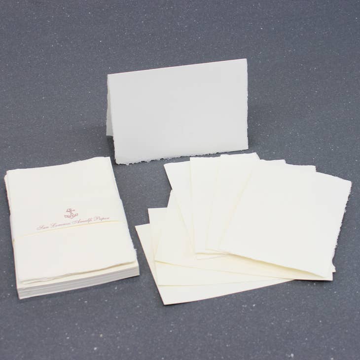 Wholesale Amalfi Deckled Edge Fold Over Cards, Italian Handmade