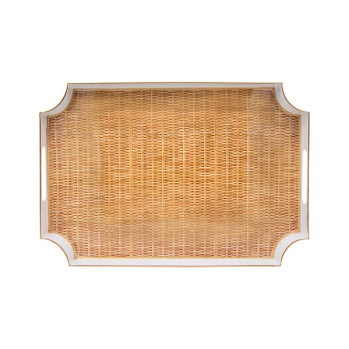 Jaye's Studio - Wholesale Decorative Tray - Rattan Enameled Jaye Tray
