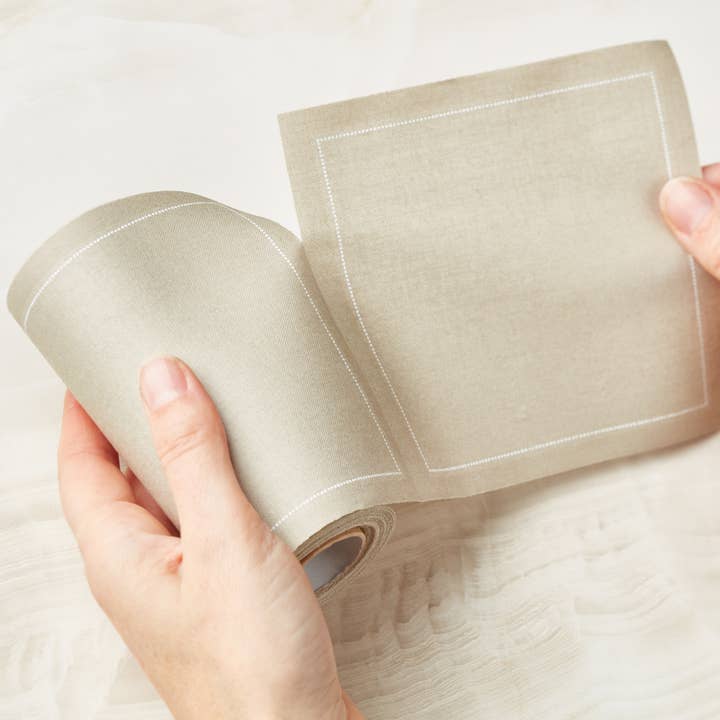 MY DRAP - Vente Serviettes de table en tissu - Serviettes Cocktail Sable Coton 50 Unités1