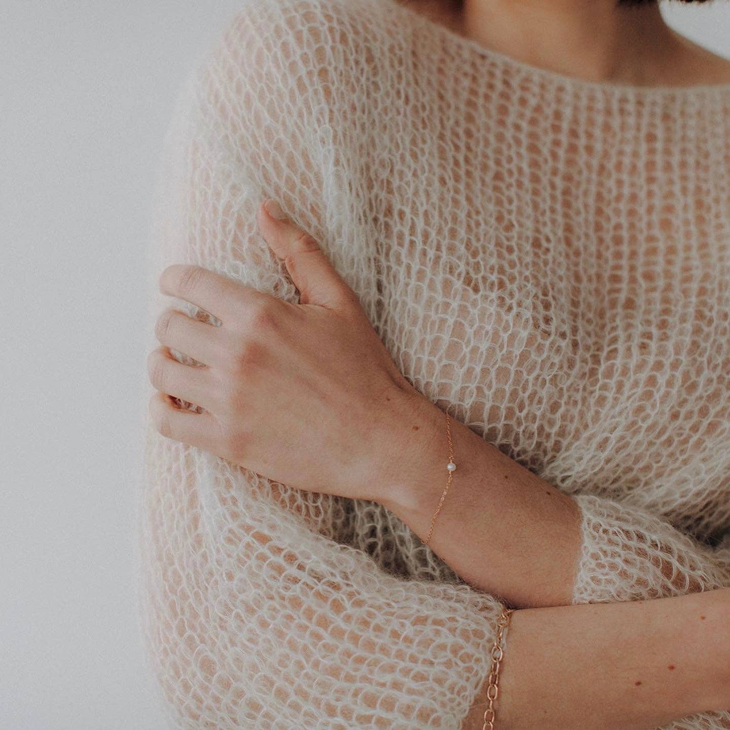 ROSYLEIA - Vente Pull en maille – femme - Pull court délicat en mohair2