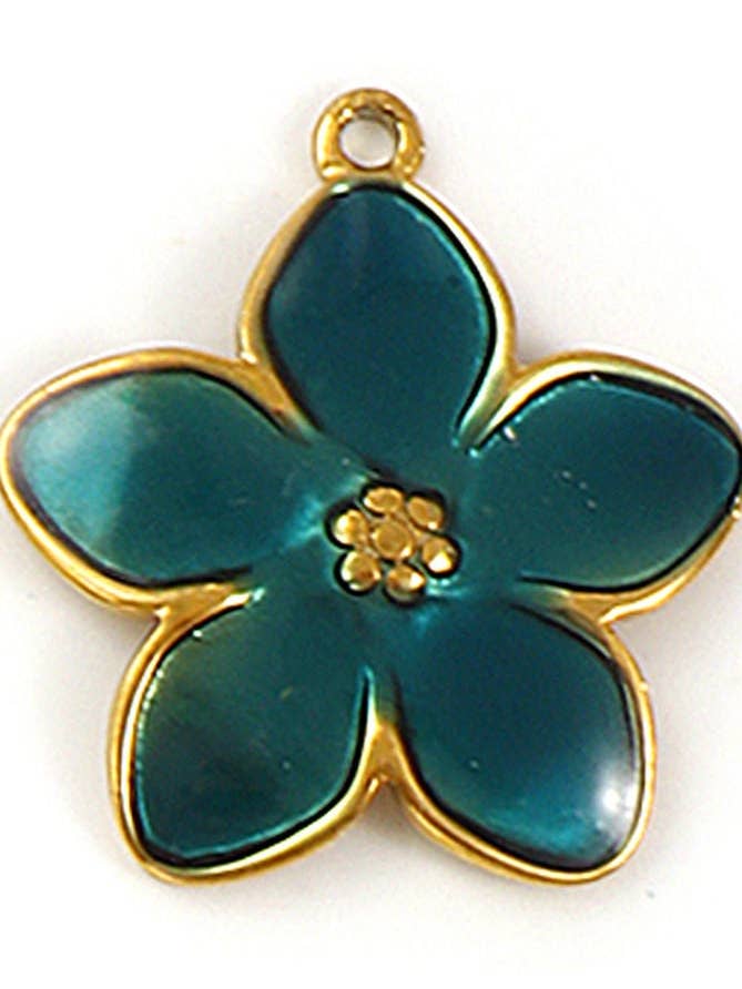Charms Flower - Blue for wholesale by SIKA BIJOUX