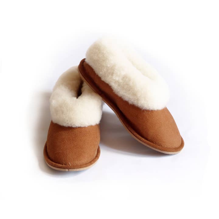 D.grandiose - Wholesale Slippers - Kids - Children's camel sheepskin slippers
