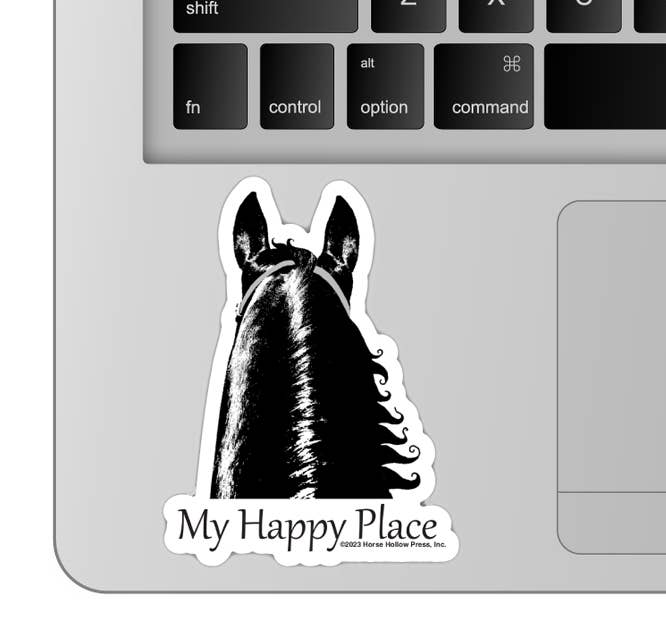 Horse Hollow Press - Wholesale Sticker - 3" Tumbler Horse Sticker / My Happy Place / WATERPROOF1