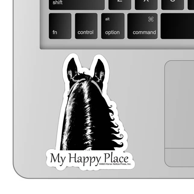 Horse Hollow Press - Wholesale Sticker - 3" Tumbler Horse Sticker / My Happy Place / WATERPROOF1