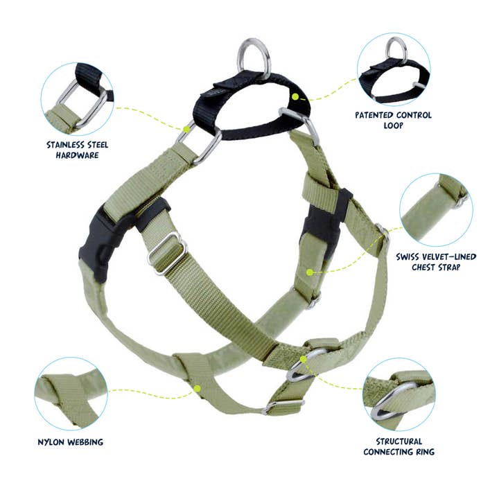2 Hounds Design – wholesale Pet harness – Dog – Tan Freedom No-Pull Dog Harness with Leash1