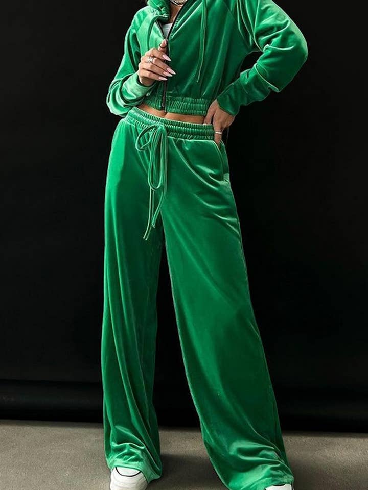 Lily Clothing - Wholesale Lounge Set - Women's - WOMEN LOOSE FIT LONG JOGGER PANTS AND HOODIE SET_CWSTB0177