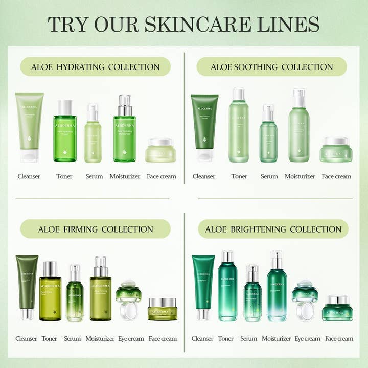 ALODERMA – Großhandel Gesichtspflege-Set – Ultimatives straffendes und verjüngendes Aloe-Set10