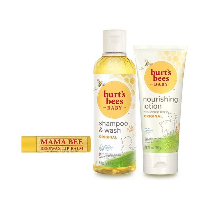Joyful Moments Mom & Baby Gift Set-Wash, Lotion & Lip Balm for wholesale by Burt's Bees