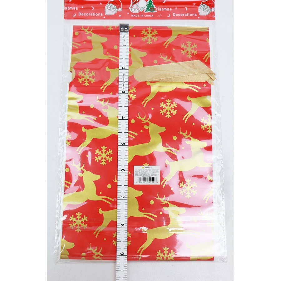 MULTI Christmas Theme Draw String Gift Bag for wholesale on Faire6