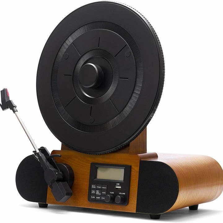 Master Tailgaters, LLC - Venta al por mayor Altavoces - Reproductor de discos de vinilo vertical Fuse Vert con Bluetooth