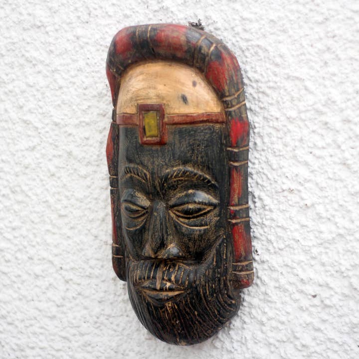 Novica Handmade Priest Of Rome African Wood Mask for wholesale by NOVICA