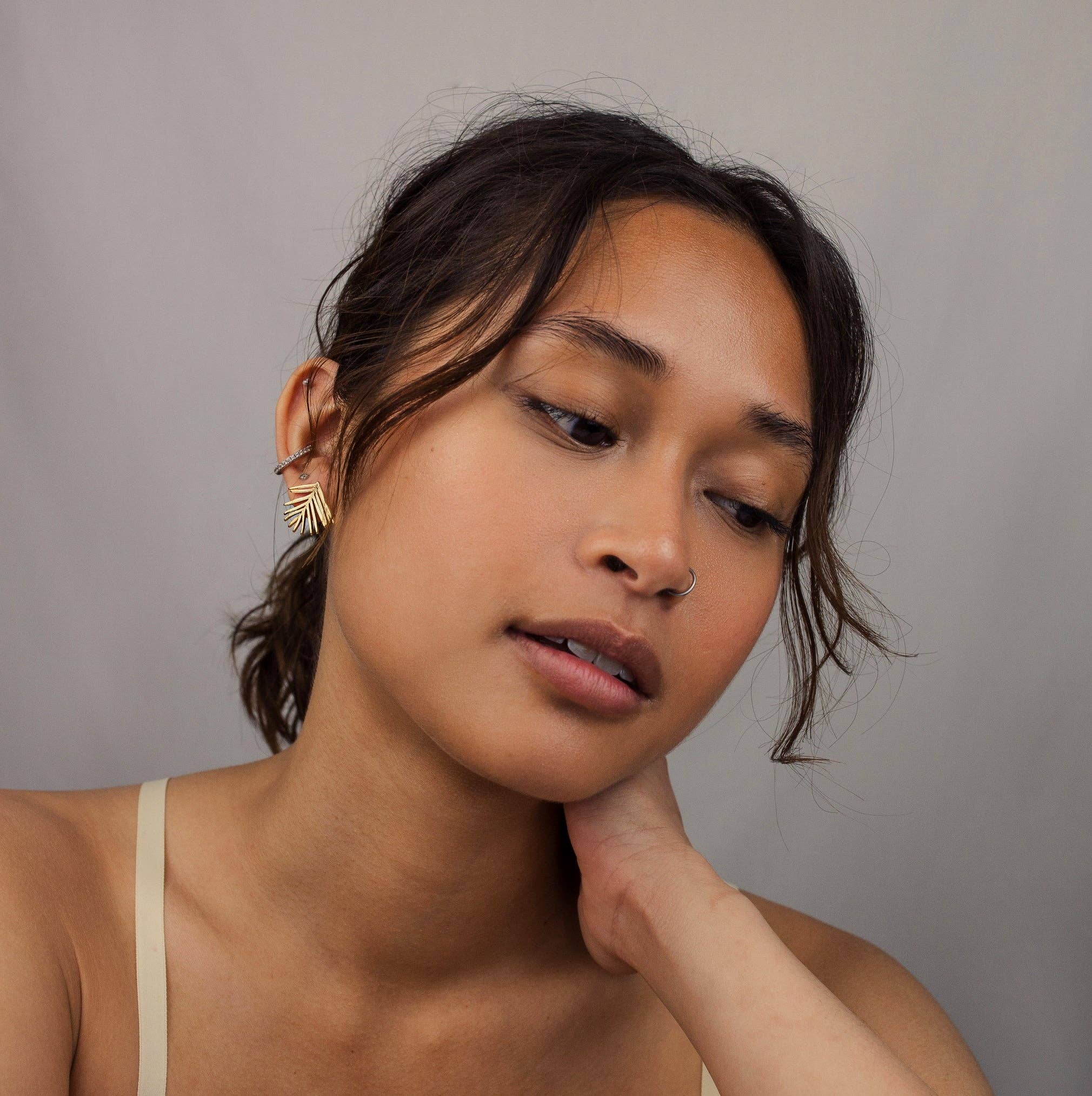 Silk Purse, Sow's Ear - Wholesale Stud/Post Earrings - Pine Needle Fir Branch Stud Earrings7