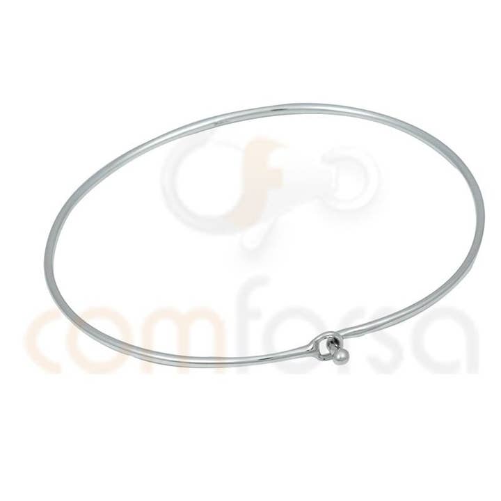 Sterling silver 925ml plain bracelet with ball for wholesale by COM FORSA SL