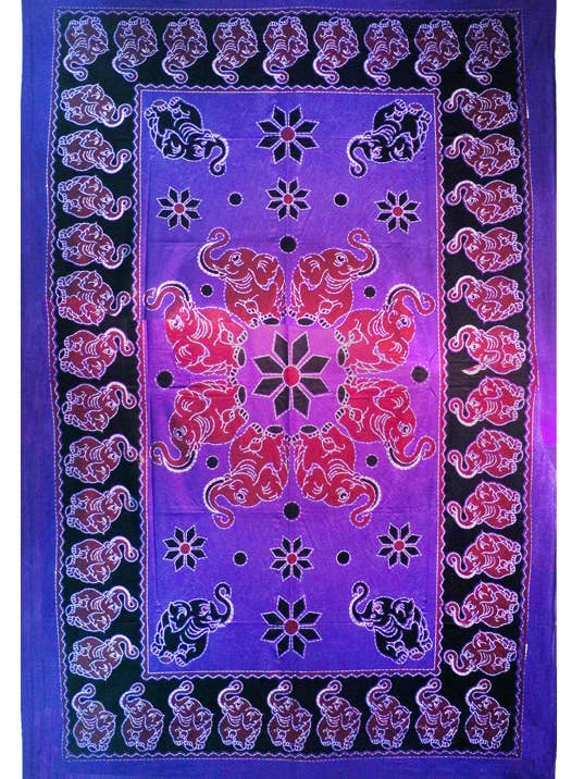 Dancing Elephant Full Size Tapestry for wholesale by Magic Touch Corp