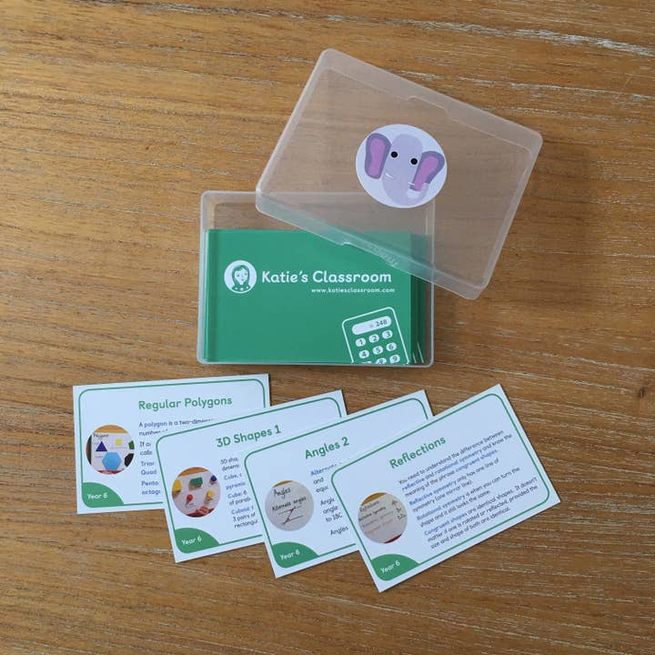 Cartes de révision des mesures et des mathématiques de forme de l'année 6 pour la vente par Katie's Classroom