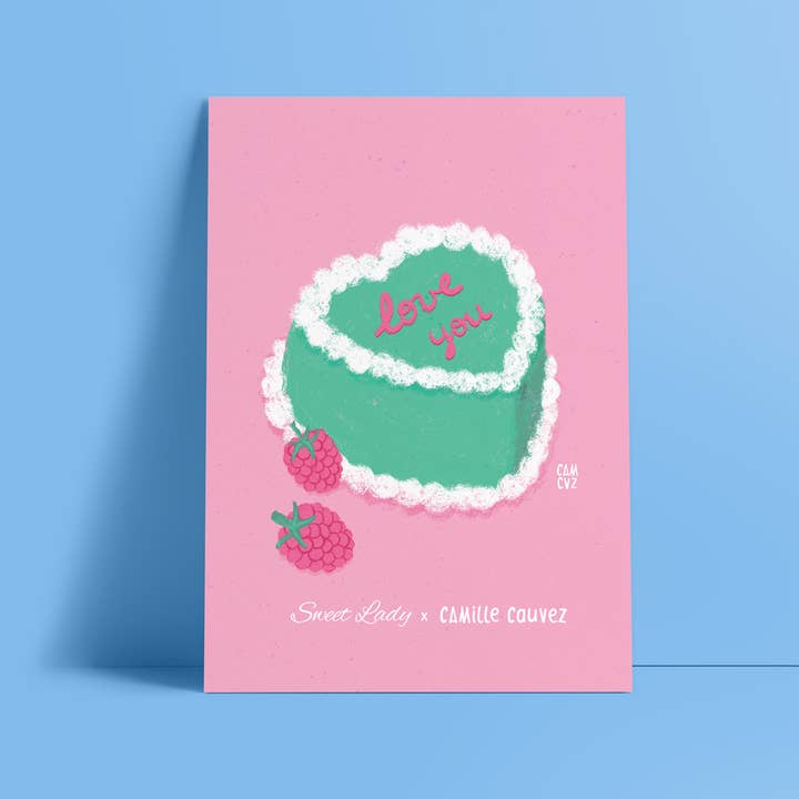 Bento cake | display pastry, cooking, love, Valentine's Day for wholesale by Camille Cauvez illustration et papeterie