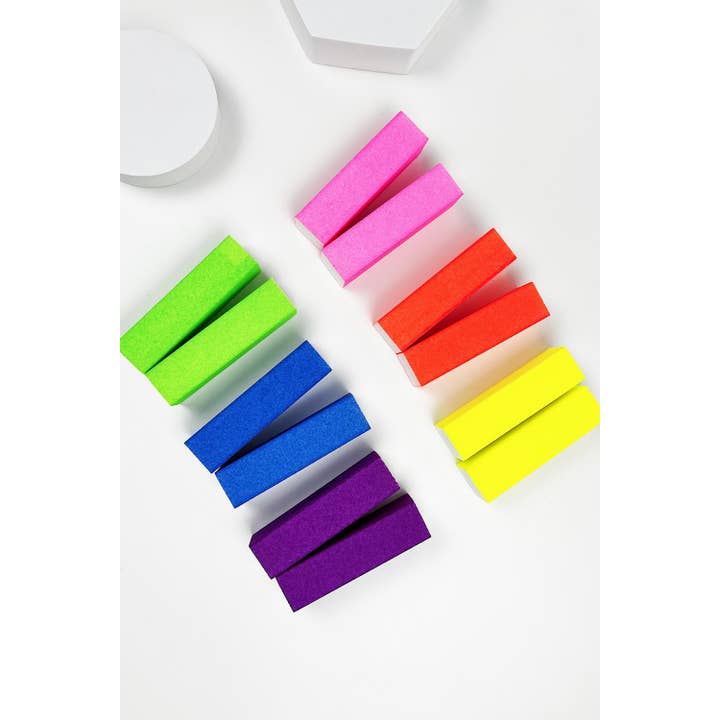 SET OF 2 SOLID COLOR RESTANGLE SHAPED NAIL FILE for wholesale by JHP Collection
