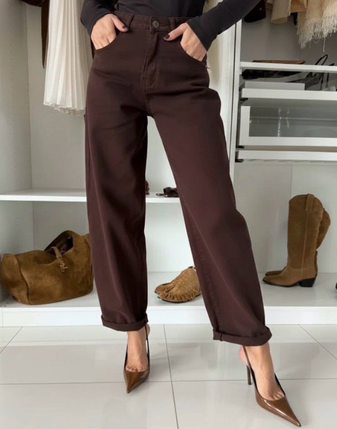 ESTEE BROWN - Wholesale Jeans - Women's - High Waist Balloon Cut Jeans – Stretch8