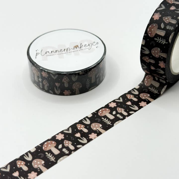 Fita Washi Floresta de Cogumelos ao Luar | 15mm por atacado de Plannermonkeyco