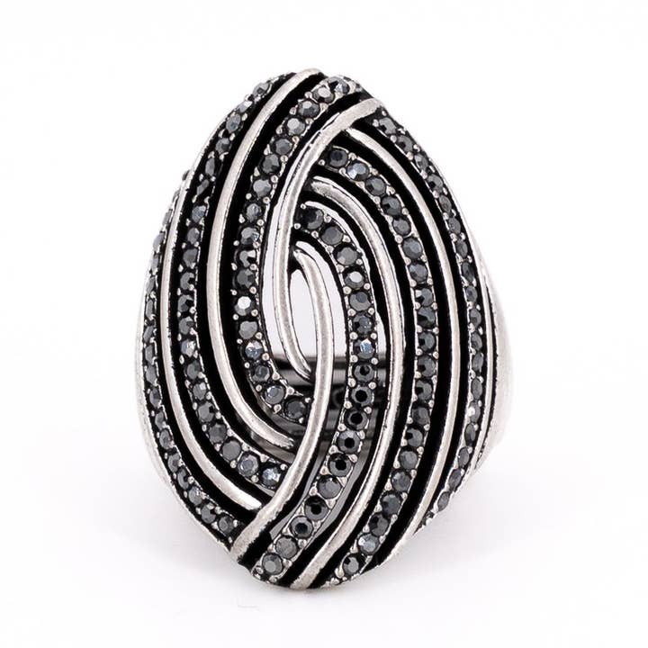 Ovaler Kristallring für den Großhandel von KLK