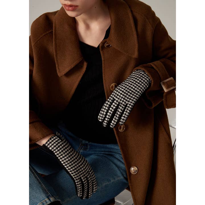 Aavion – wholesale Gloves – Women's – Women's Classic Houndstooth Touchscreen Gloves1