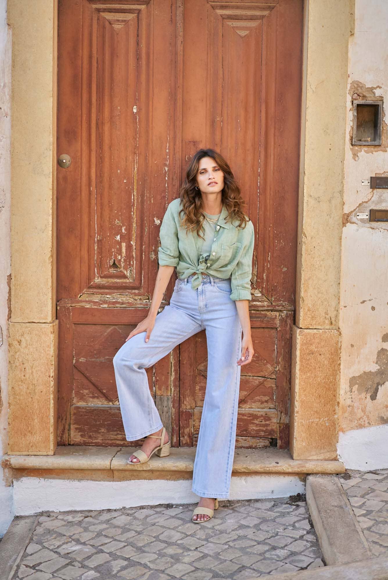 Oraije Paris - Vendita all'ingrosso Jeans - Donna - Jeans Barbara a gamba larga30