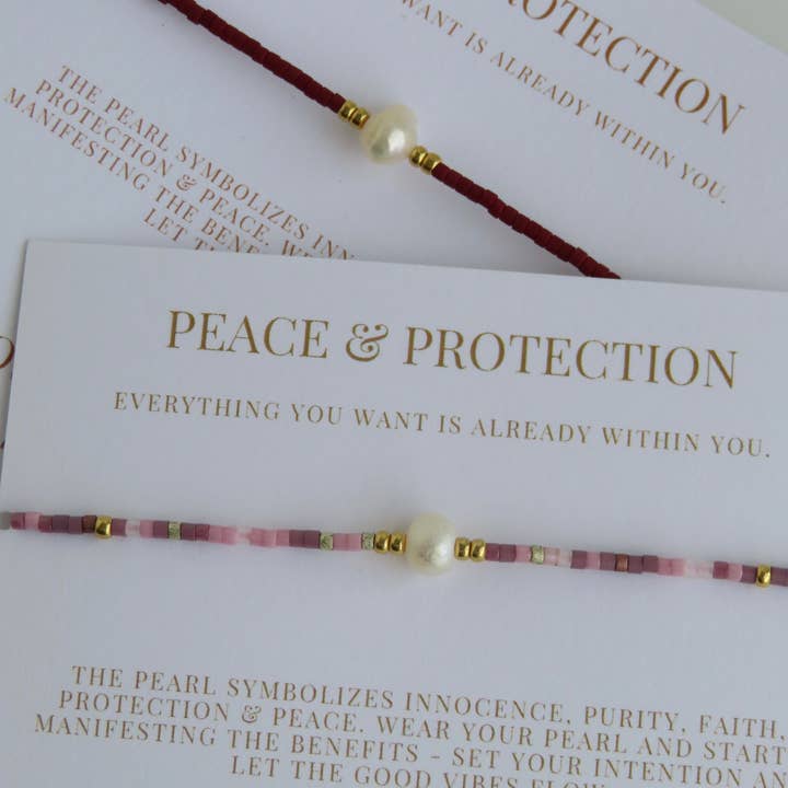 Boutique Suarez Co. - Wholesale Beaded Bracelet - Manifest Peace - Pearl Bracelet39