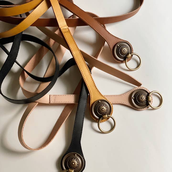 Dreamers Supply Co. - Vente Ceinture – femme - Ceinture à anneaux en cuir Vaucluse